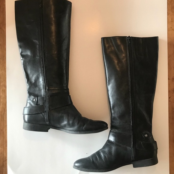 Nine West Tall Black Riding Boots - Picture 2 of 4